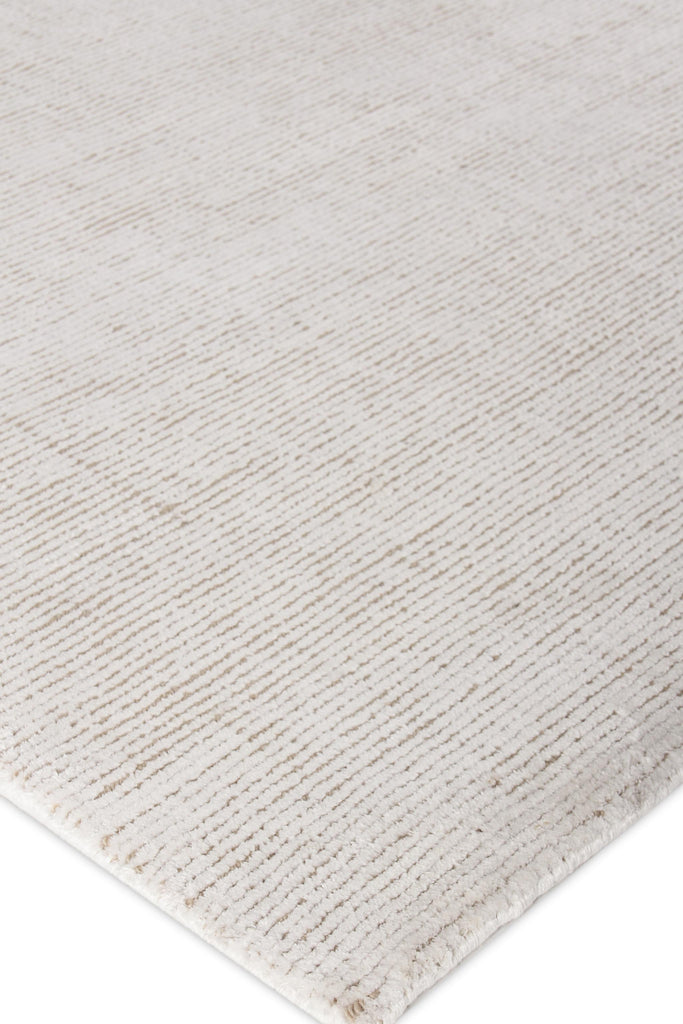Exquisite Duo Hand-loomed Wool/Bamboo Silk White/Beige Area Rug 8.0'X10.0' Rug