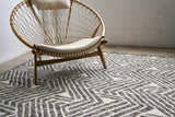 Exquisite Rugs Eaton Hand-knotted Wool/Bamboo Silk 4036 Silver/Gray/Ivory 8' x 10' Area Rug