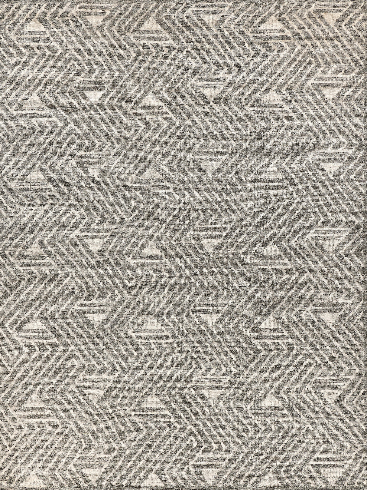 Exquisite Rugs Eaton Hand-knotted Wool/Bamboo Silk 4037 Charcoal/Ivory 10' x 14' Area Rug