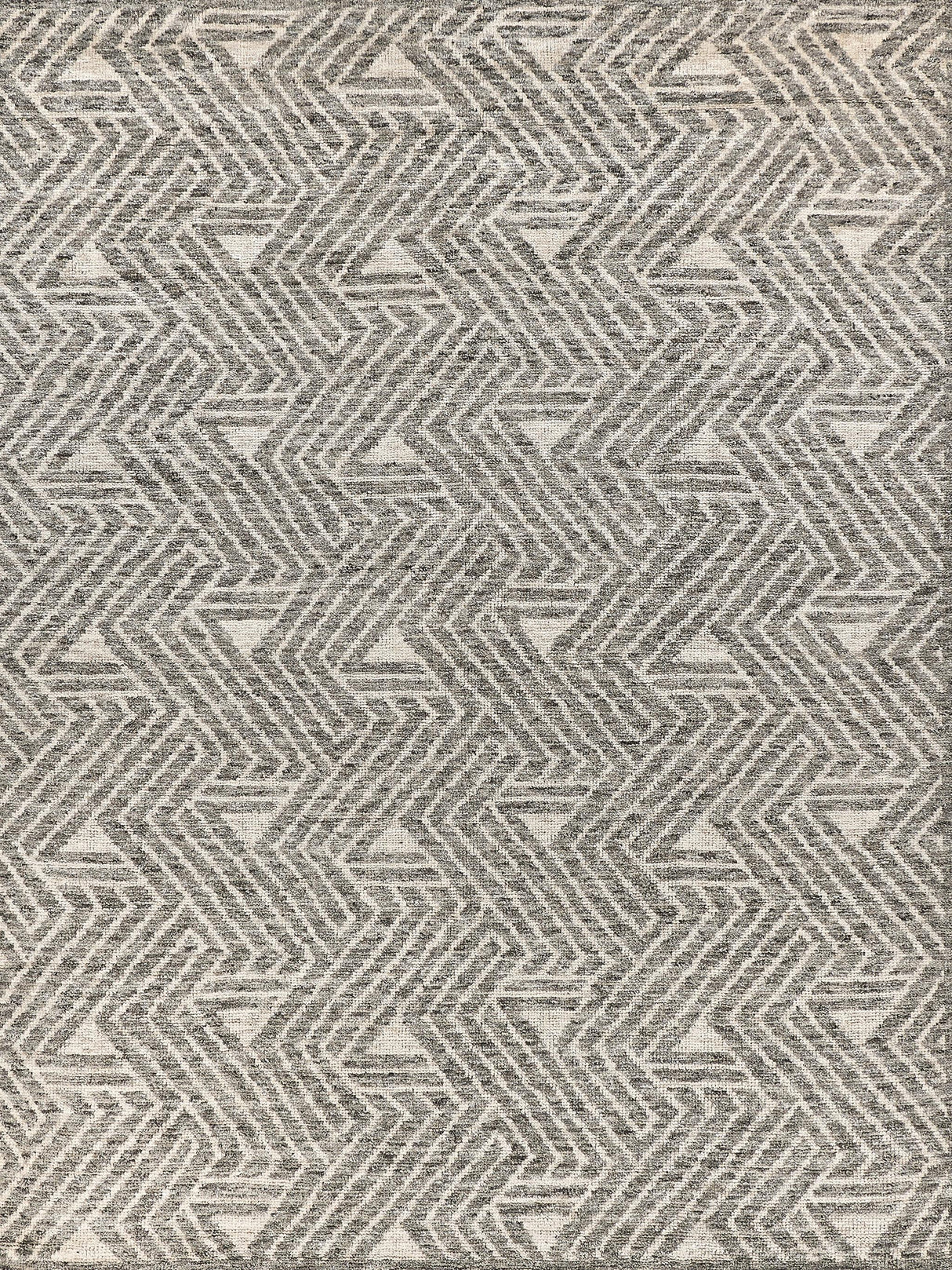 Exquisite Eaton Hand-knotted Wool/Bamboo Silk Charcoal/Ivory Area Rug 12.0'X15.0' Rug