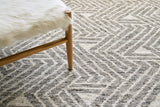 Exquisite Rugs Eaton Hand-knotted Wool/Bamboo Silk 4037 Charcoal/Ivory 14' x 18' Area Rug