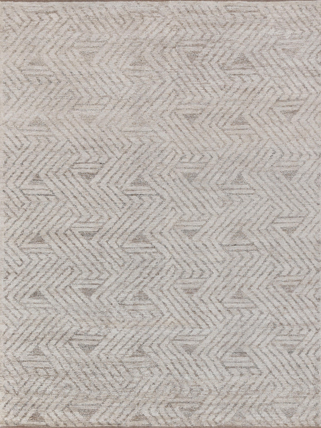 Exquisite Rugs Eaton Hand-knotted Wool/Bamboo Silk 4039 Beige 10' x 14' Area Rug