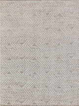 Exquisite Eaton Hand-knotted Wool/Bamboo Silk Beige Area Rug 9.0'X12.0' Rug