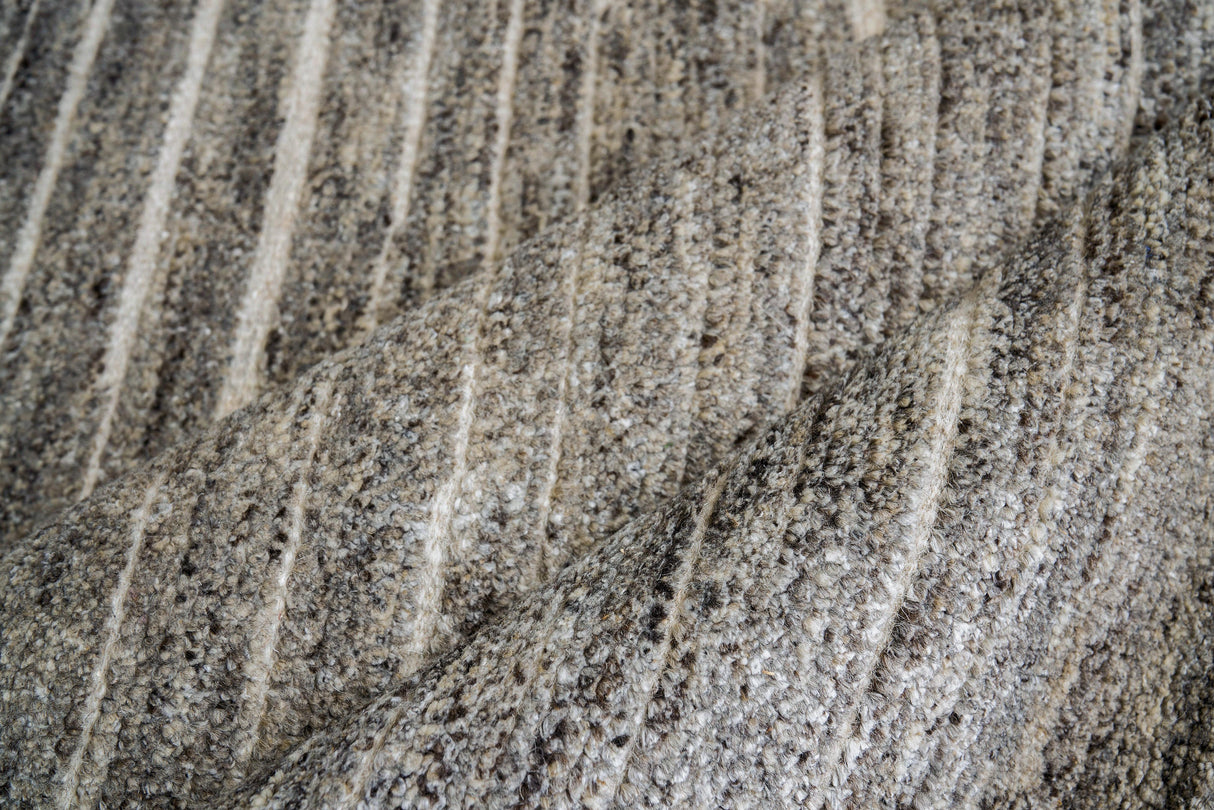 Exquisite Rugs Eaton Hand-knotted Wool/Bamboo Silk 4040 Gray 8' x 10' Area Rug