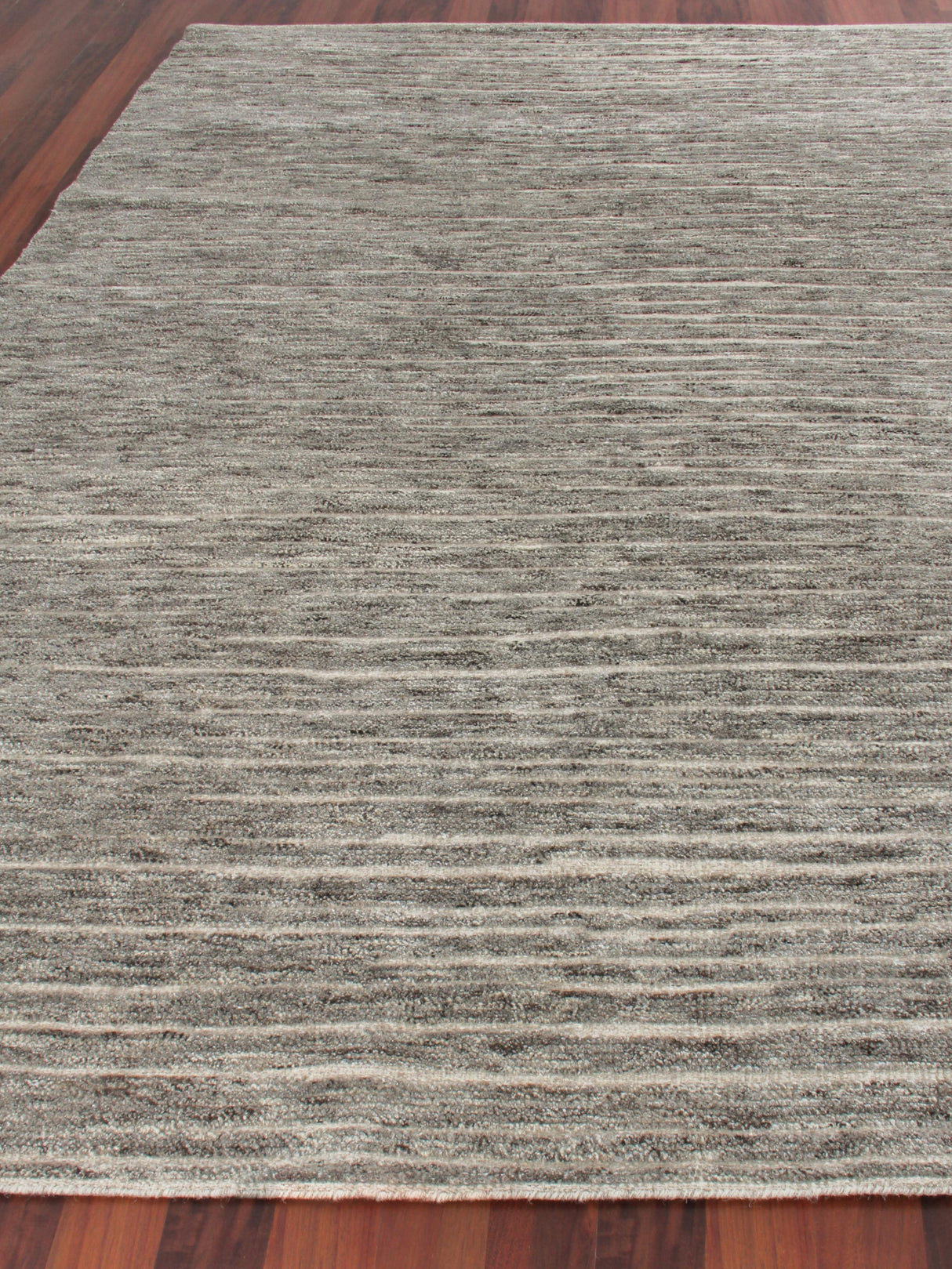 Exquisite Rugs Eaton Hand-knotted Wool/Bamboo Silk 4040 Gray 9' x 12' Area Rug