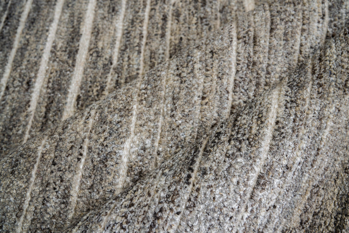 Exquisite Rugs Eaton Hand-knotted Wool/Bamboo Silk 4040 Gray 9' x 12' Area Rug
