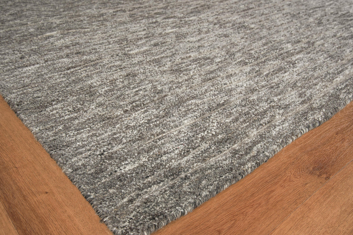 Exquisite Rugs Eaton Hand-knotted Wool/Bamboo Silk 4041 Gray/Ivory 10' x 14' Area Rug