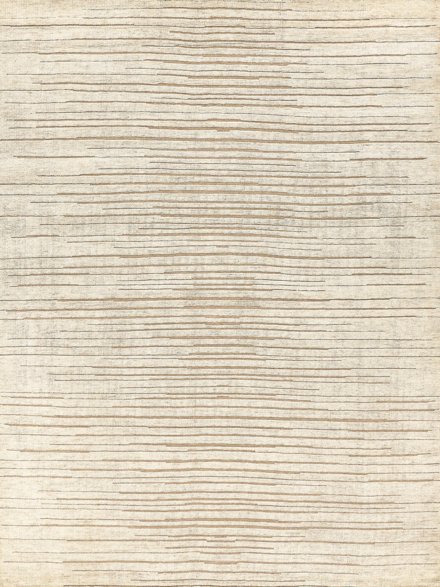 Exquisite Rugs Eaton Hand-knotted Wool/Bamboo Silk 4042 Beige 9' x 12' Area Rug