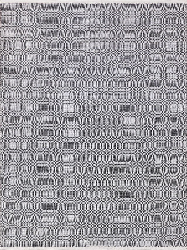 Exquisite Rugs Echo Indoor/Outdoor Flatweave PET yarn 4891 Ivory/Black 12' x 15' Area Rug