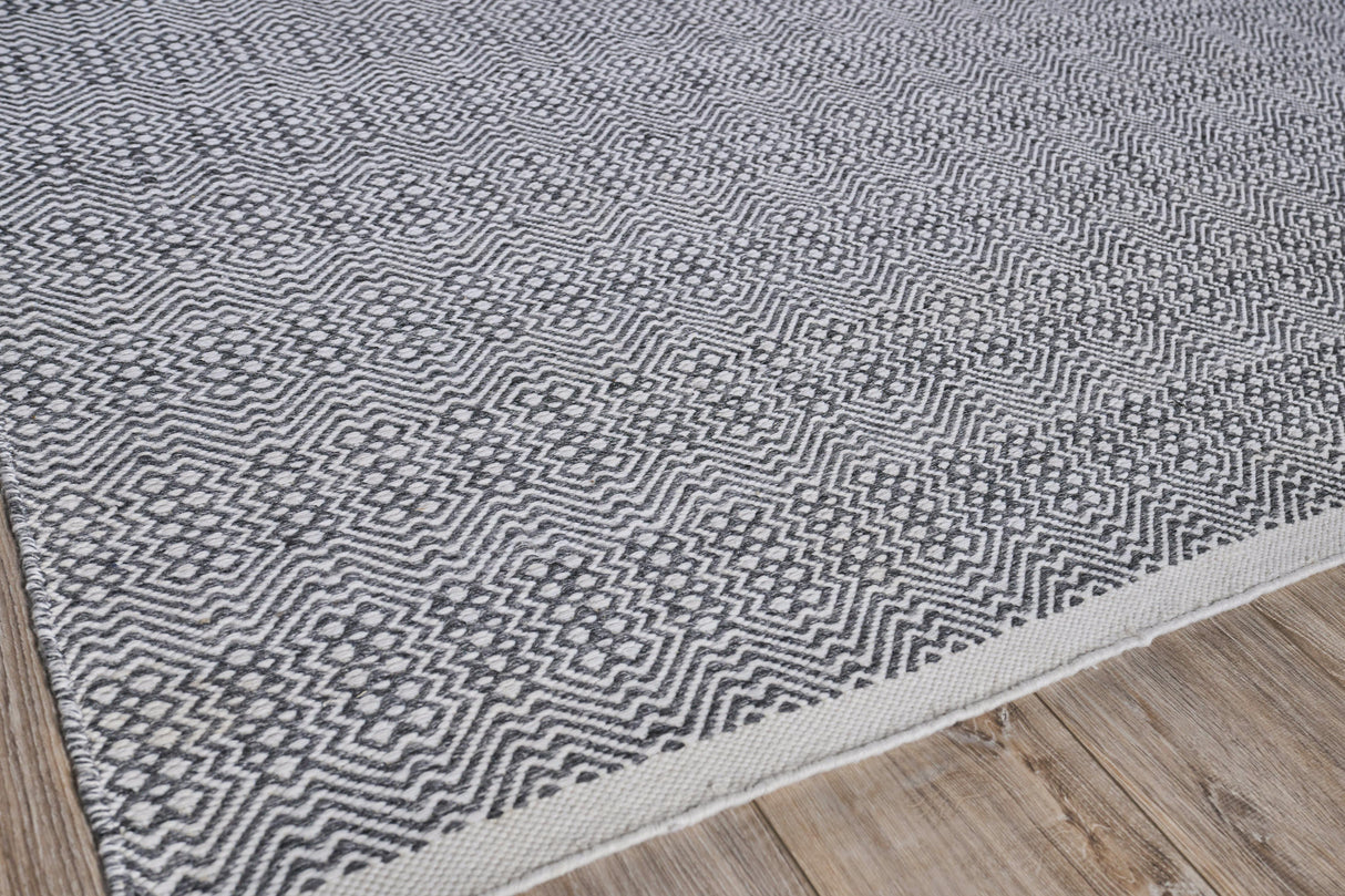 Exquisite Rugs Echo Indoor/Outdoor Flatweave PET yarn 4892 Ivory/Gray 8' x 10' Area Rug