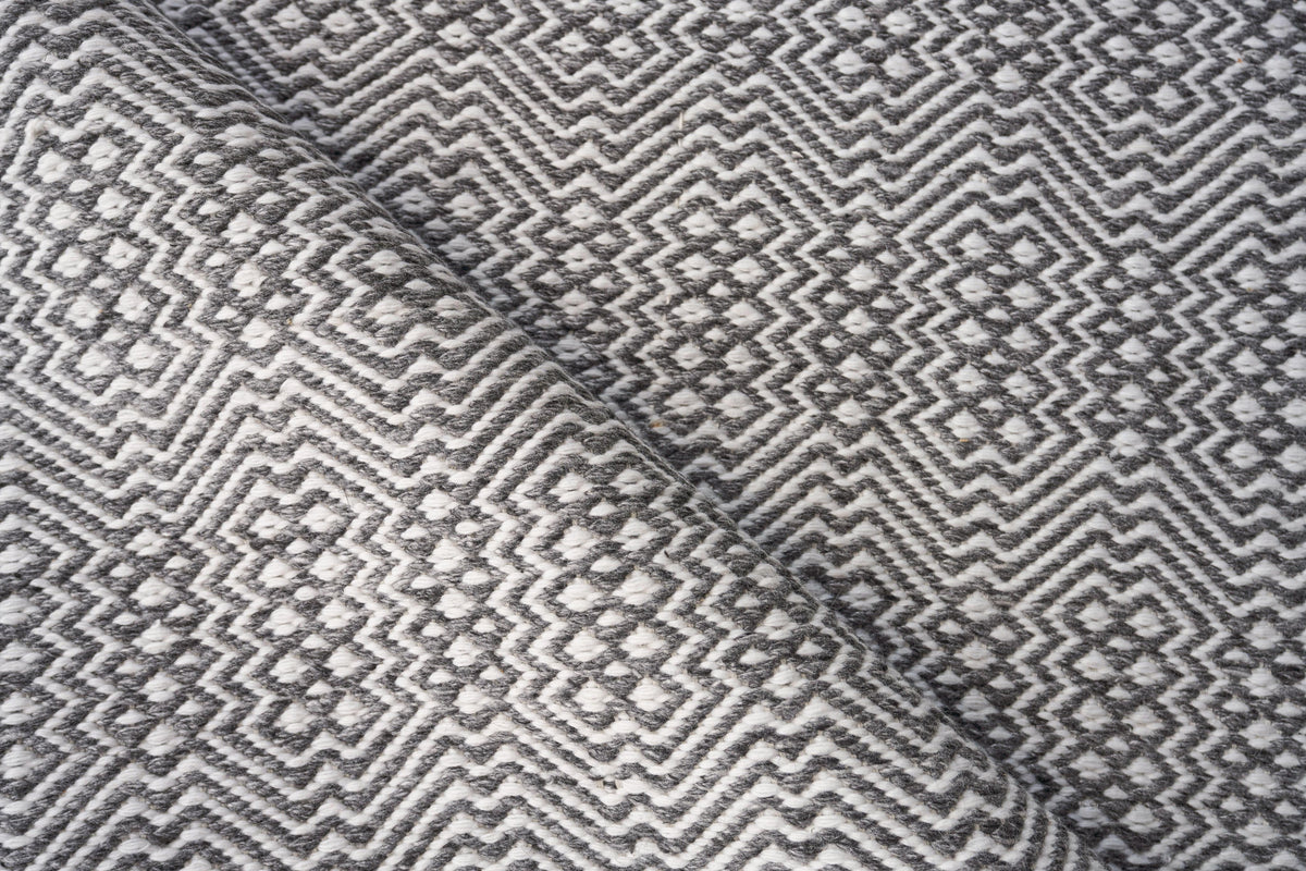 Exquisite Rugs Echo Indoor/Outdoor Flatweave PET yarn 4892 Ivory/Gray 9' x 12' Area Rug