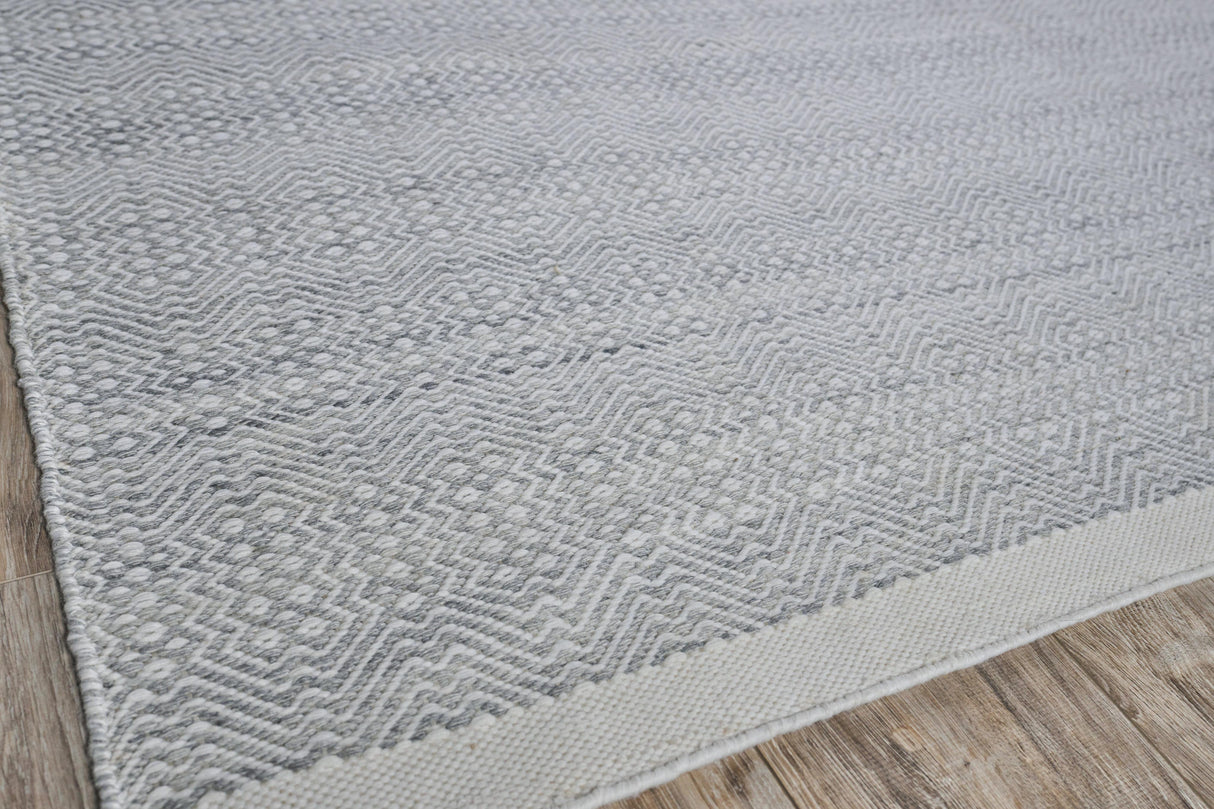 Exquisite Rugs Echo Indoor/Outdoor Flatweave PET yarn 4893 Ivory/Light Silver 8' x 10' Area Rug