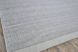 Exquisite Rugs Echo Indoor/Outdoor Flatweave PET yarn 4893 Ivory/Light Silver 8' x 10' Area Rug