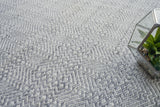 Exquisite Rugs Echo Indoor/Outdoor Flatweave PET yarn 4893 Ivory/Light Silver 8' x 10' Area Rug