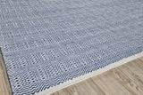 Exquisite Rugs Echo Indoor/Outdoor Flatweave PET yarn 4898 Ivory/Blue 10' x 14' Area Rug