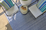 Exquisite Rugs Echo Indoor/Outdoor Flatweave PET yarn 4898 Ivory/Blue 10' x 14' Area Rug