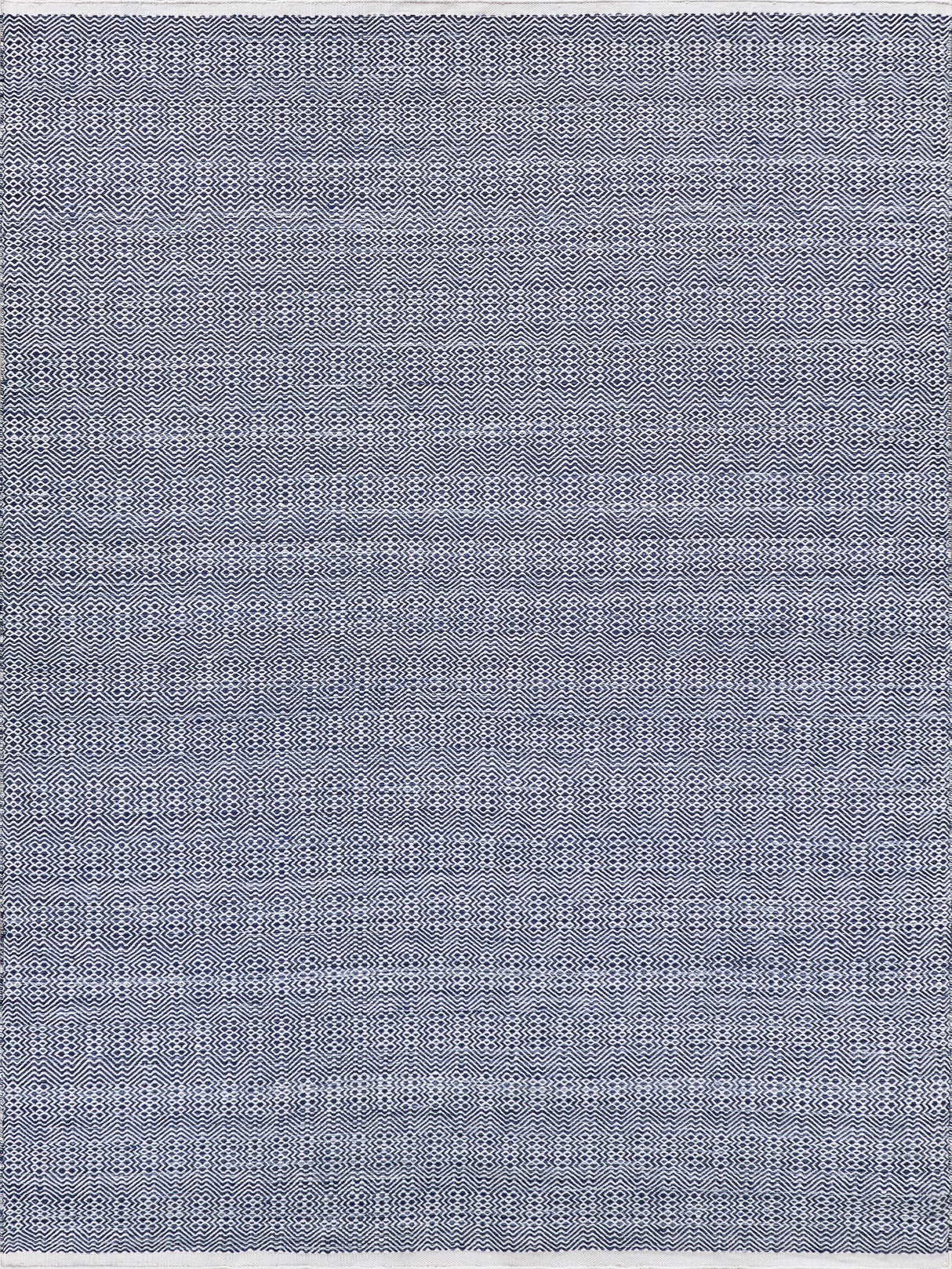 Exquisite Rugs Echo Indoor/Outdoor Flatweave PET yarn 4898 Ivory/Blue 3' x 5' Area Rug