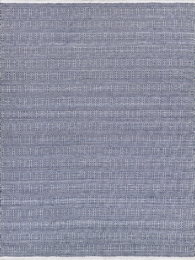 Exquisite Rugs Echo Indoor/Outdoor Flatweave PET yarn 4898 Ivory/Blue 5' x 8' Area Rug