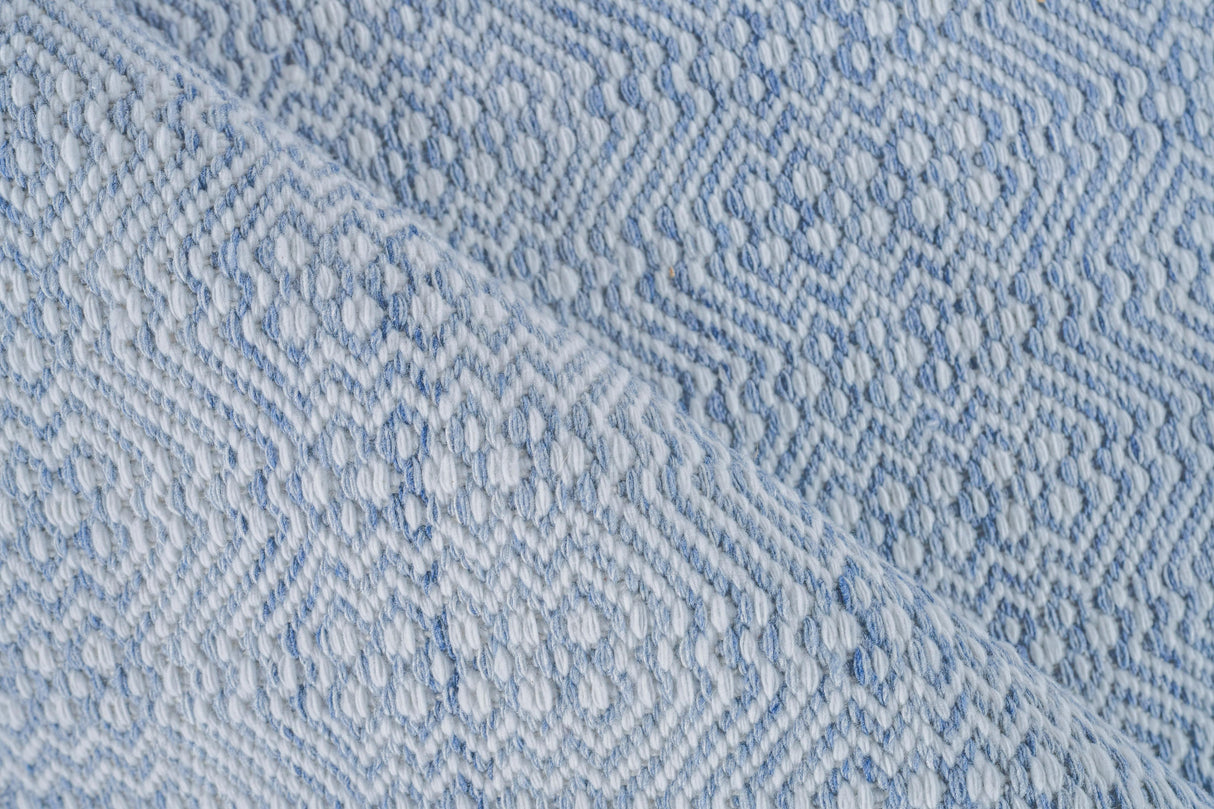 Exquisite Rugs Echo Indoor/Outdoor Flatweave PET yarn 4979 Light Blue 5' x 8' Area Rug