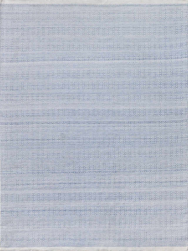 Exquisite Rugs Echo Indoor/Outdoor Flatweave PET yarn 4979 Light Blue 9' x 12' Area Rug