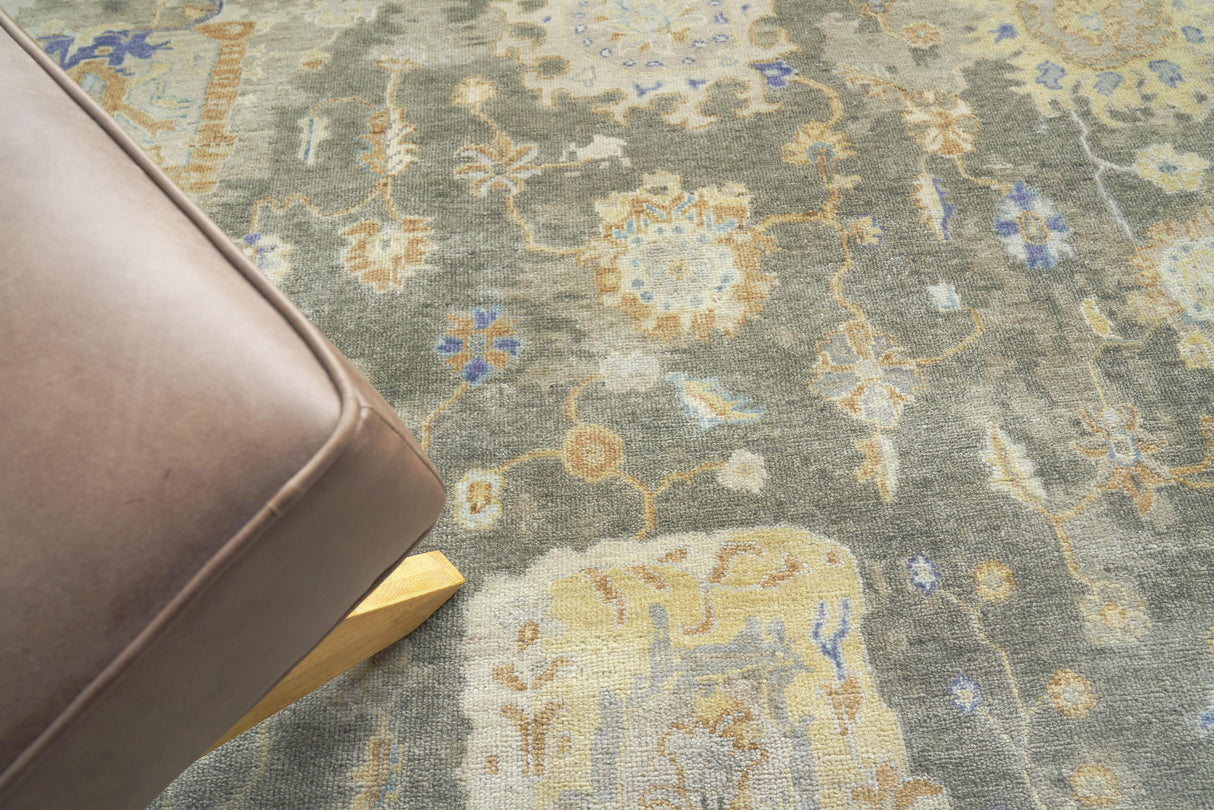 Exquisite Rugs Essex Hand-knotted New Zealand Wool 4034 Brown/Gray/Blue 8' x 10' Area Rug