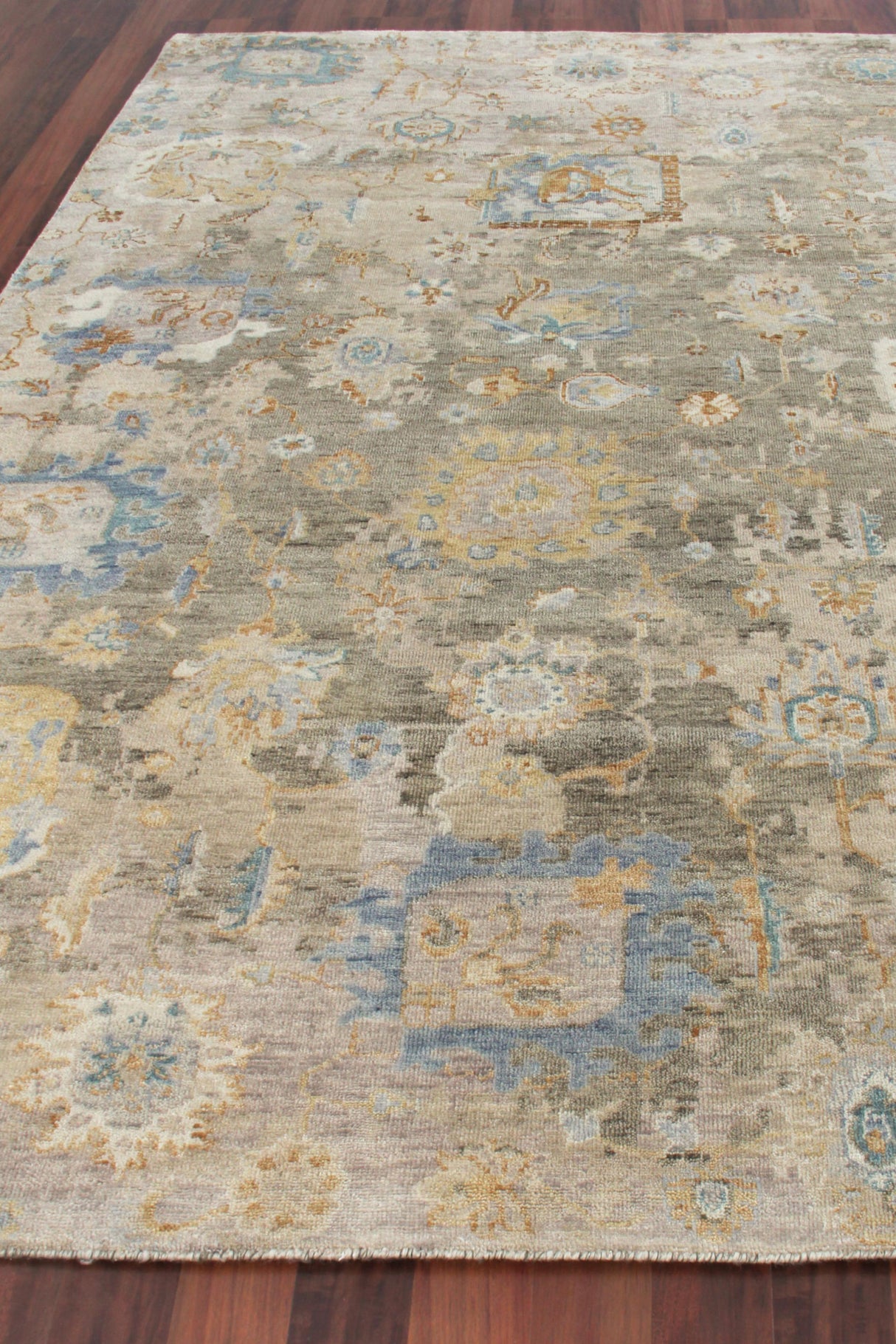 Exquisite Rugs Essex Hand-knotted New Zealand Wool 4034 Brown/Gray/Blue 8' x 10' Area Rug