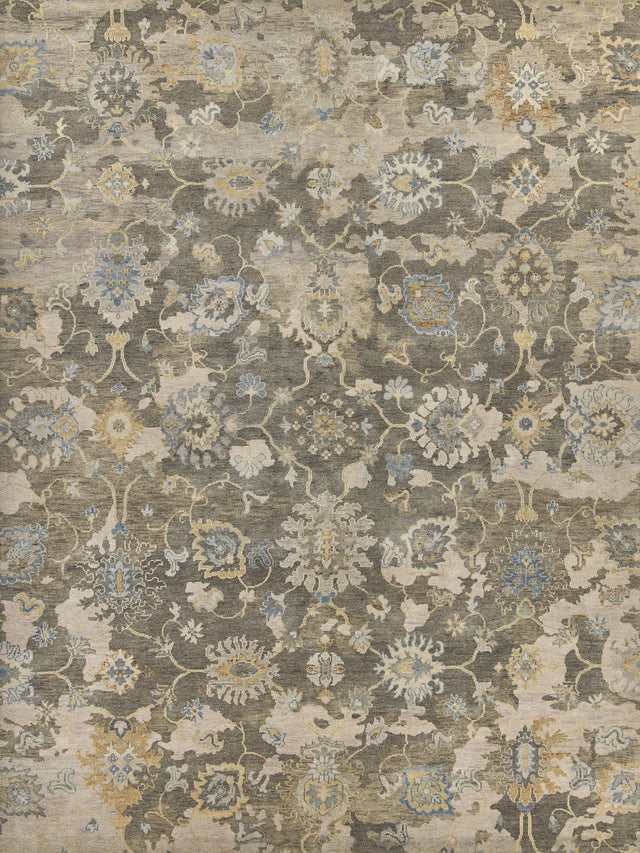 Exquisite Rugs Essex Hand-knotted New Zealand Wool 4035 Brown/Ivory/Rust 10' x 14' Area Rug