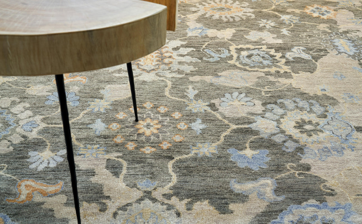 Exquisite Rugs Essex Hand-knotted New Zealand Wool 4035 Brown/Ivory/Rust 10' x 14' Area Rug