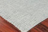 Exquisite Rugs Ferrus Handwoven Polyester/Wool/Cotton 3955 Silver/Ivory 14' x 18' Area Rug