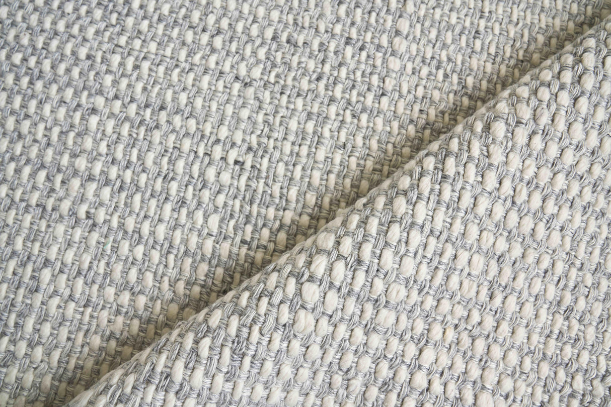 Exquisite Rugs Ferrus Handwoven Polyester/Wool/Cotton 3955 Silver/Ivory 14' x 18' Area Rug