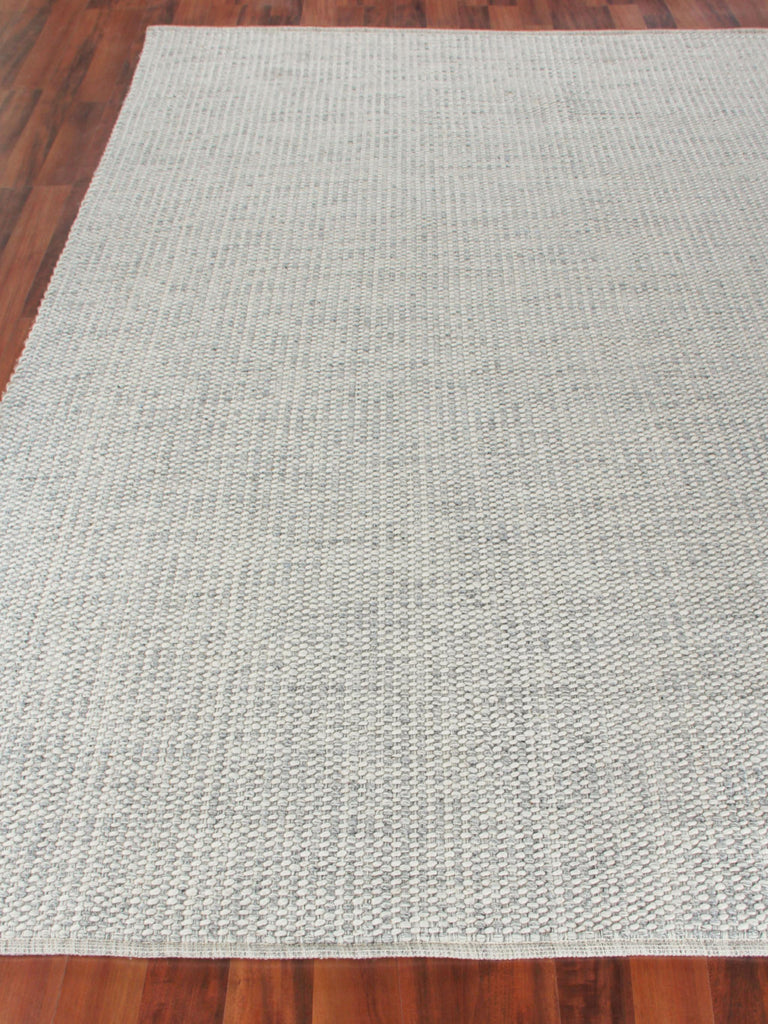 Exquisite Ferrus Handwoven Polyester/Wool/Cotton Silver/Ivory Area Rug 5.0'X8.0' Rug