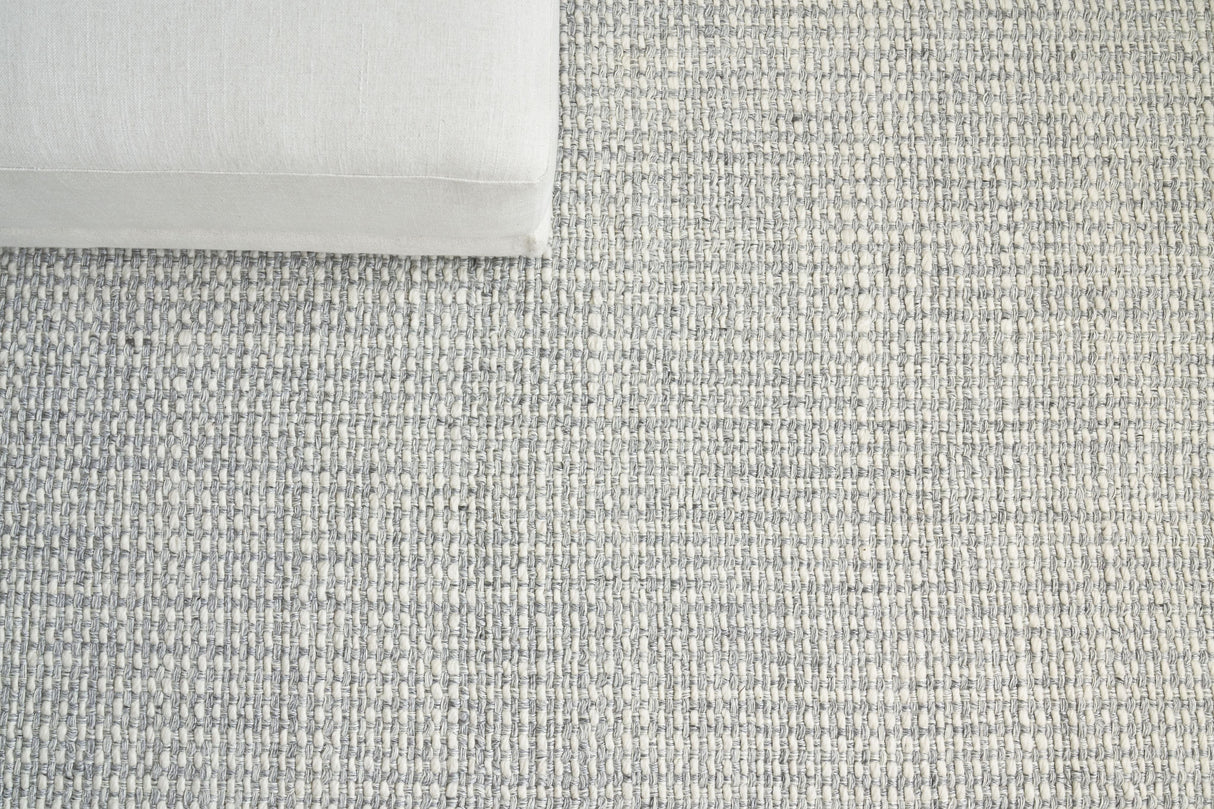 Exquisite Rugs Ferrus Handwoven Polyester/Wool/Cotton 3955 Silver/Ivory 5' x 8' Area Rug