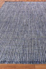 Exquisite Rugs Ferrus Handwoven Polyester/Wool/Cotton 3956 Blue/Ivory/Gray 14' x 18' Area Rug