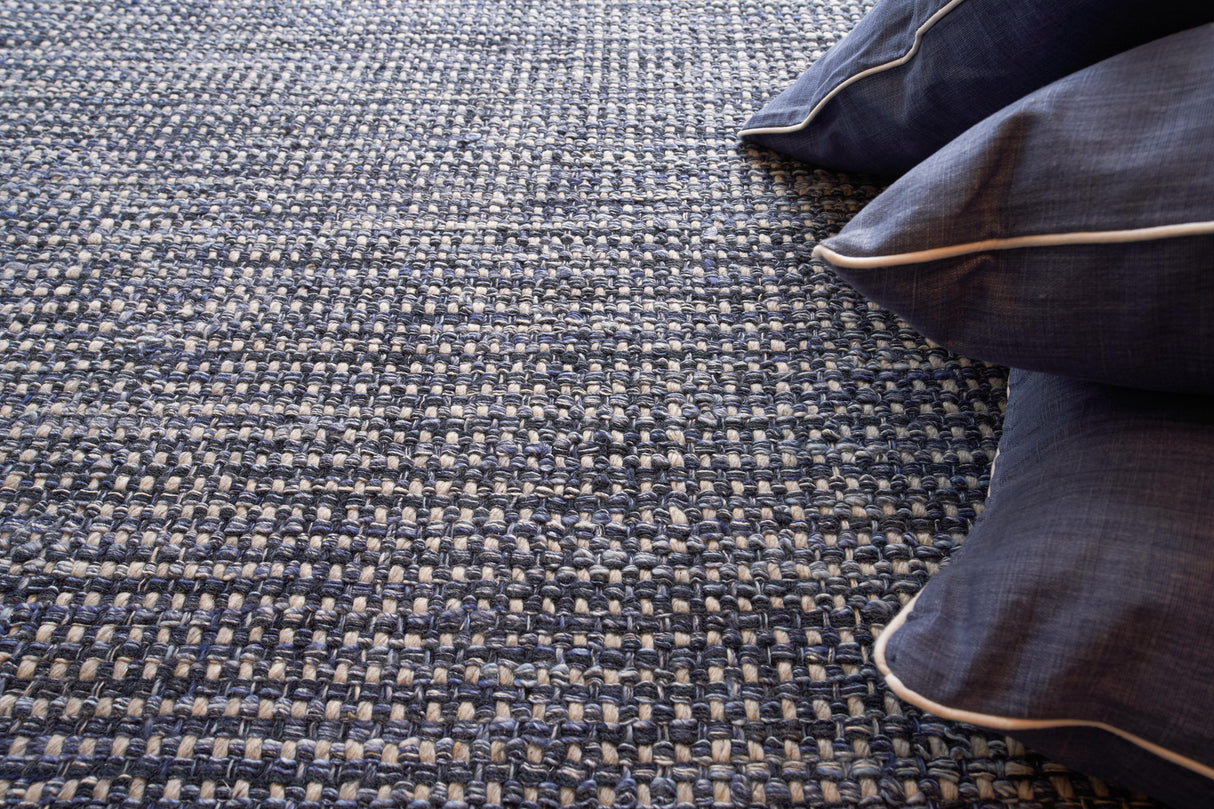 Exquisite Rugs Ferrus Handwoven Polyester/Wool/Cotton 3956 Blue/Ivory/Gray 15' x 20' Area Rug