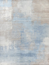 Exquisite Rugs Fine Pure Silk Hand-knotted Silk 4211 Blue/Brown 12' x 15' Area Rug