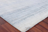 Exquisite Rugs Fine Pure Silk Hand-knotted Silk 4211 Blue/Brown 12' x 15' Area Rug
