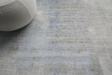 Exquisite Rugs Fine Pure Silk Hand-knotted Silk 4211 Blue/Brown 12' x 15' Area Rug