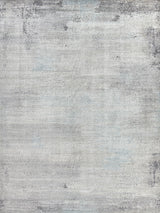 Exquisite Fine Pure Silk Hand-knotted Silk Ivory/Dark Gray/Multi Area Rug 10.0'X14.0' Rug