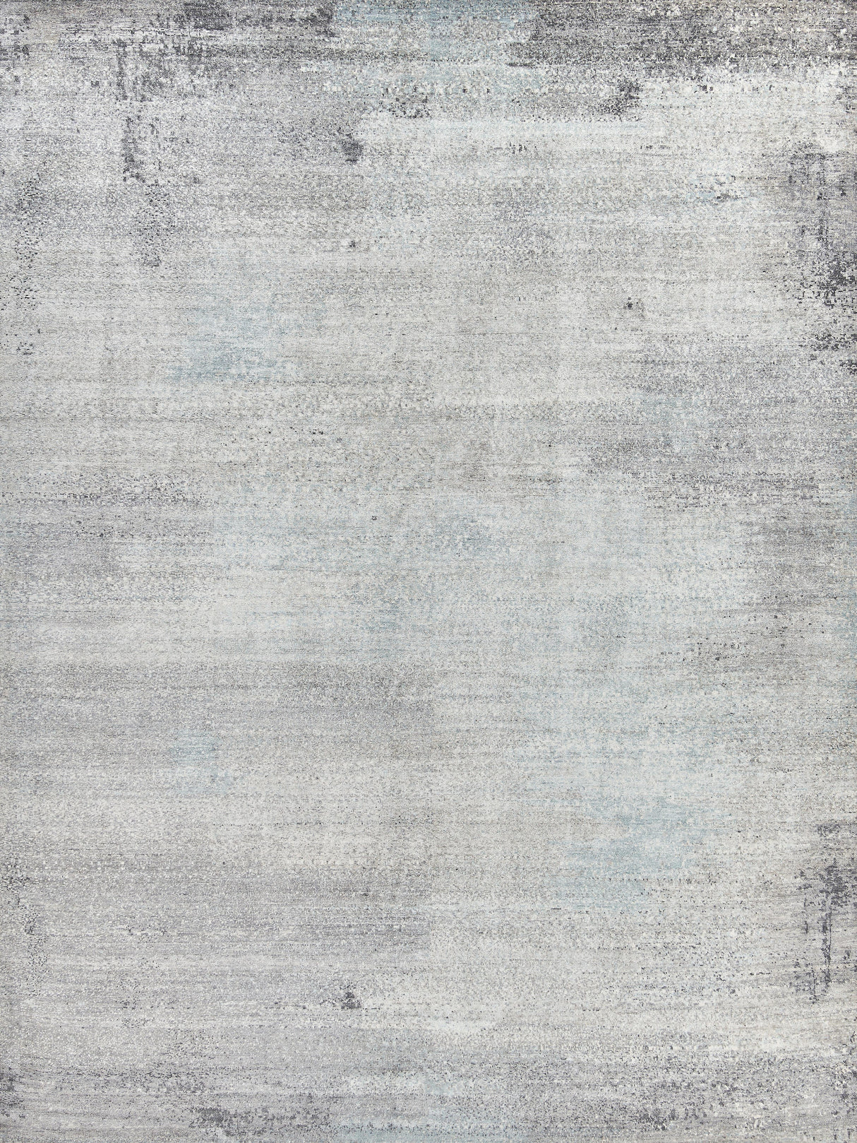 Exquisite Rugs Fine Pure Silk Hand-knotted Silk 4212 Ivory/Dark Gray/Multi 8' x 10' Area Rug