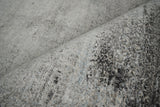 Exquisite Rugs Fine Pure Silk Hand-knotted Silk 4212 Ivory/Dark Gray/Multi 9' x 12' Area Rug
