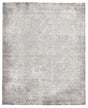 Exquisite Rugs Fine Pure Silk Hand-knotted Silk 4222 Silver/Ivory 12' x 15' Area Rug