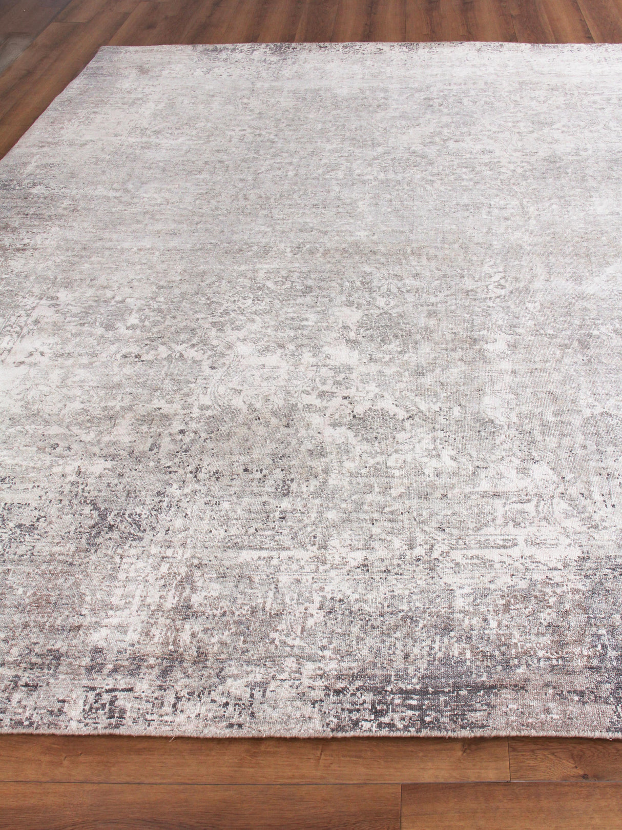 Exquisite Rugs Fine Pure Silk Hand-knotted Silk 4222 Silver/Ivory 12' x 15' Area Rug