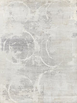 Exquisite Fine Pure Silk Hand-knotted Silk Gray/Ivory Area Rug 8.0'X10.0' Rug