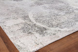 Exquisite Rugs Fine Pure Silk Hand-knotted Silk 4223 Gray/Ivory 9' x 12' Area Rug