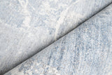 Exquisite Rugs Fine Pure Silk Hand-knotted Silk 4225 Blue/Gray/Ivory 9' x 12' Area Rug
