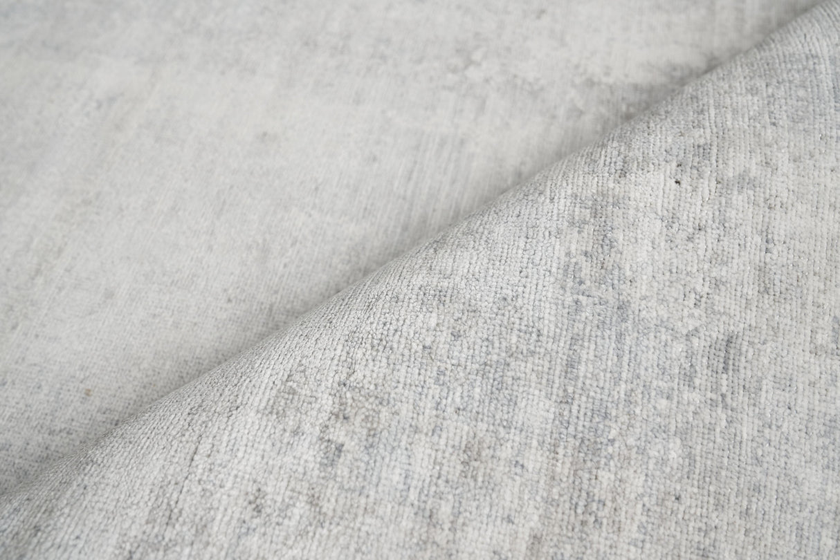 Exquisite Rugs Fine Pure Silk Hand-knotted Silk 4226 Silver/Ivory 12' x 15' Area Rug