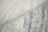 Exquisite Rugs Fine Pure Silk Hand-knotted Silk 4229 White/Blue 10' x 14' Area Rug