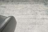 Exquisite Rugs Fine Pure Silk Hand-knotted Silk 4229 White/Blue 10' x 14' Area Rug