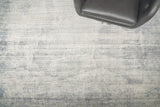 Exquisite Rugs Fine Pure Silk Hand-knotted Silk 4229 White/Blue 9' x 12' Area Rug