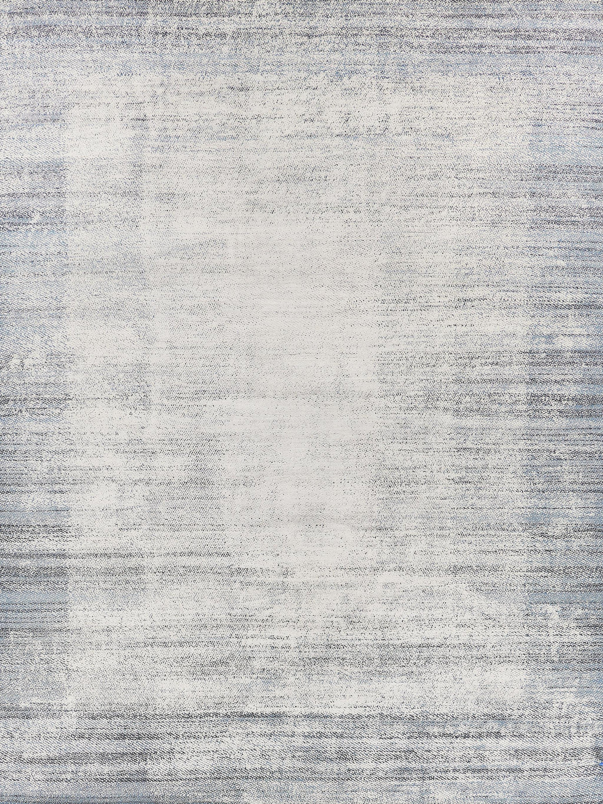 Exquisite Fine Pure Silk Hand-knotted Silk White/Blue Area Rug 9.0'X12.0' Rug